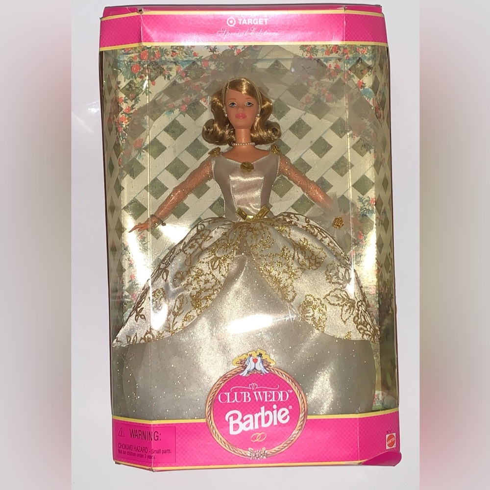 Barbie Doll in Elegant Gold Dress